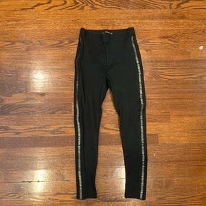 Zara thick leggings with beading alone the sides